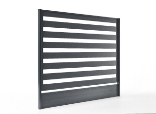 Hornval Plotový panel s lamelami 150 x 200 cm antracit RAL 7016 MAT